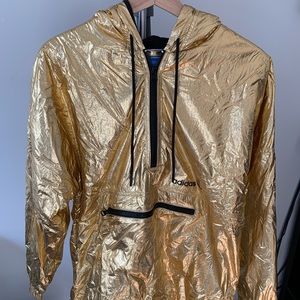 Adidas Gold Foil Half-Zip Hoodie - Small